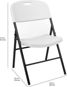 Amazon Basics Folding Plastic Chair with 350-Pound Capacity