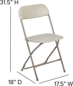 Flash Furniture Hercules™ Series Plastic Folding Chair - White - 650LB Weight Capacity