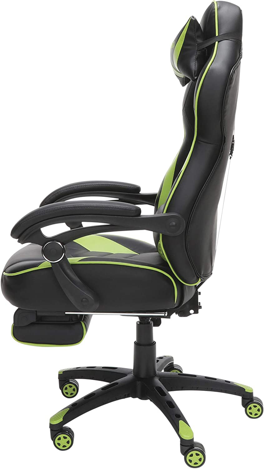 RESPAWN 110 Racing-style high back Ergonomic Chair with Footrest Recliner, Adjustable Lumbar Support, Headrest Pillow