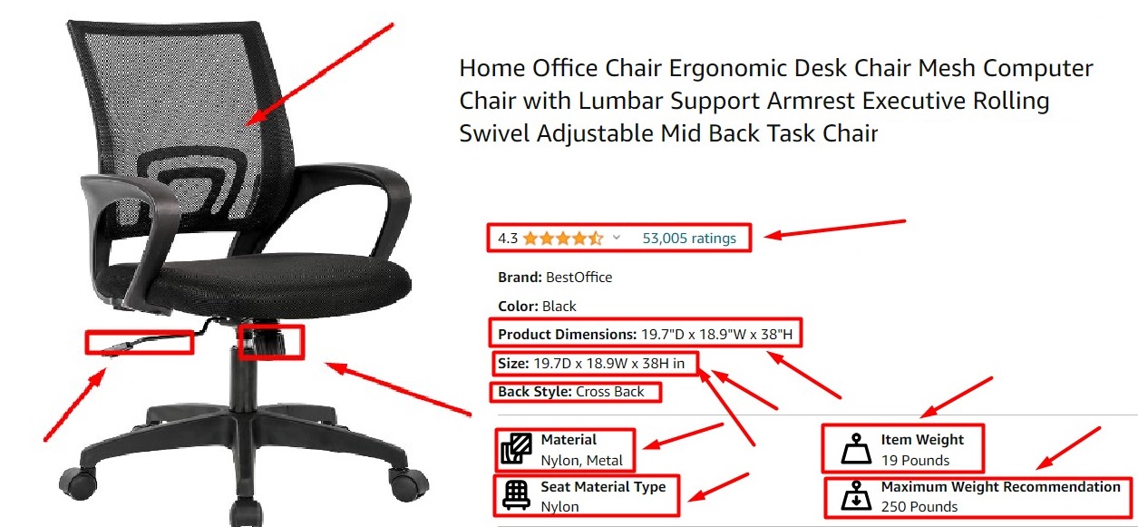 Home office ergonomic chair