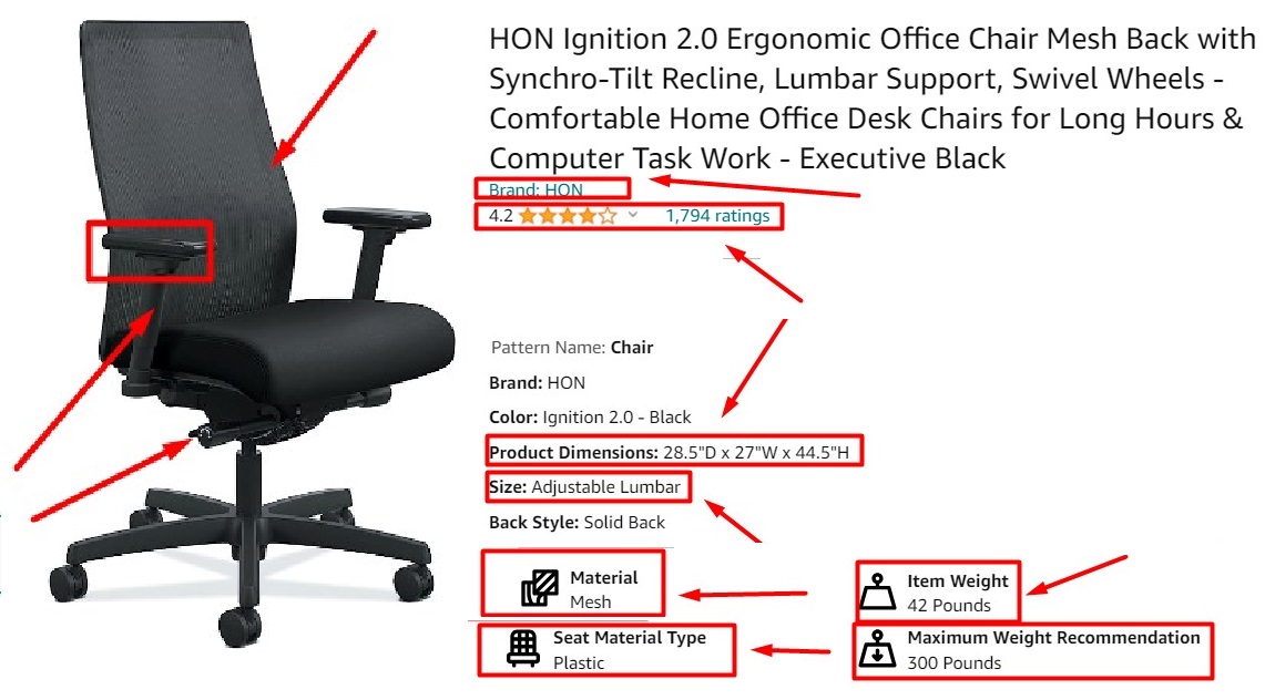 Hon ignition 2.0 ergonomic office chair