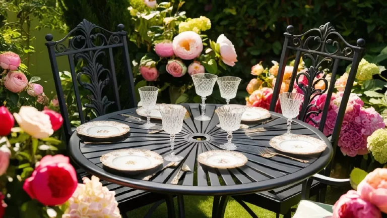 Black Garden Table