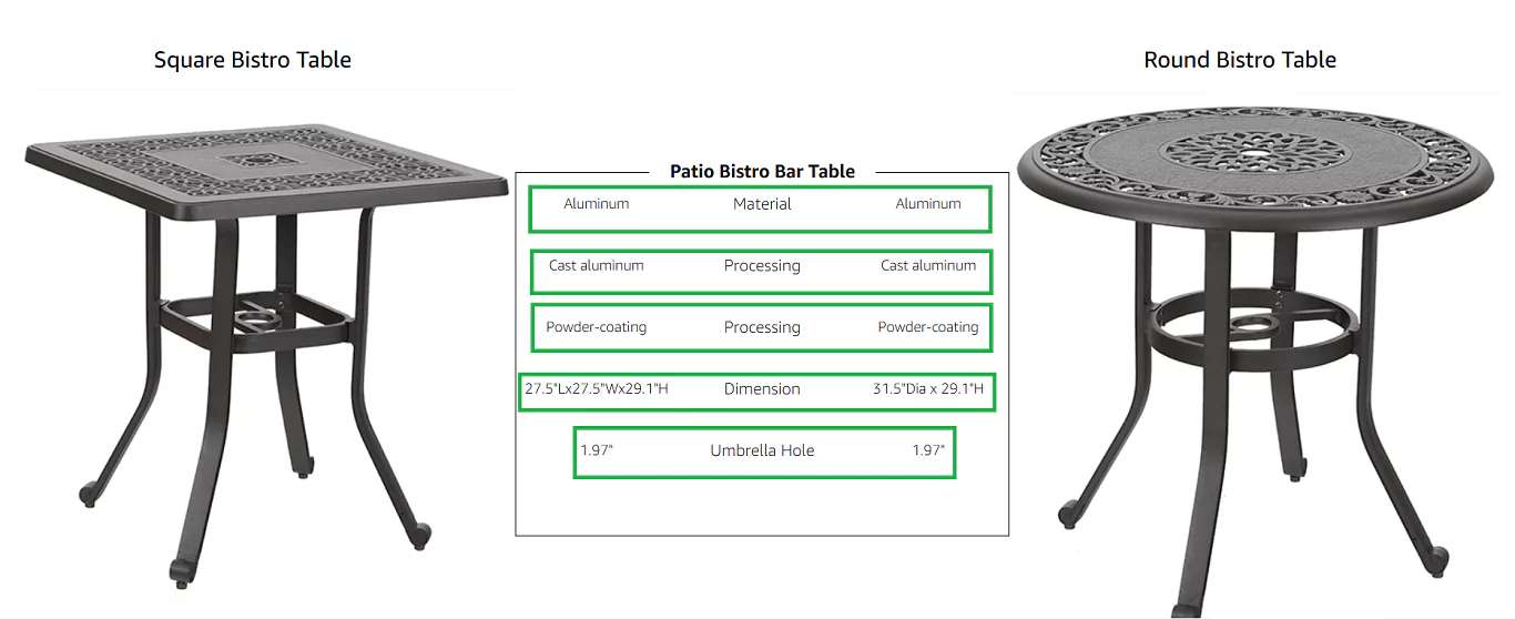 Two Aluminium Garden coffee Table