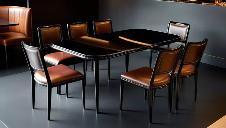 Black Steel Restaurant Chair with Upholstered Seat