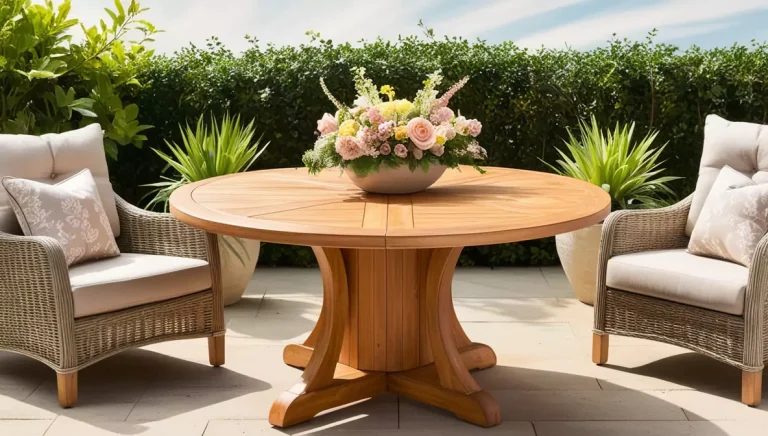 Round Outdoor Garden Table