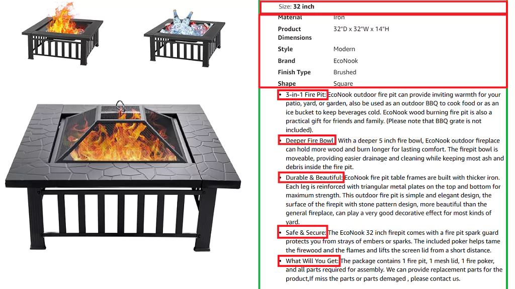 Multipurpose Square Outdoor Fire Pit Table Review