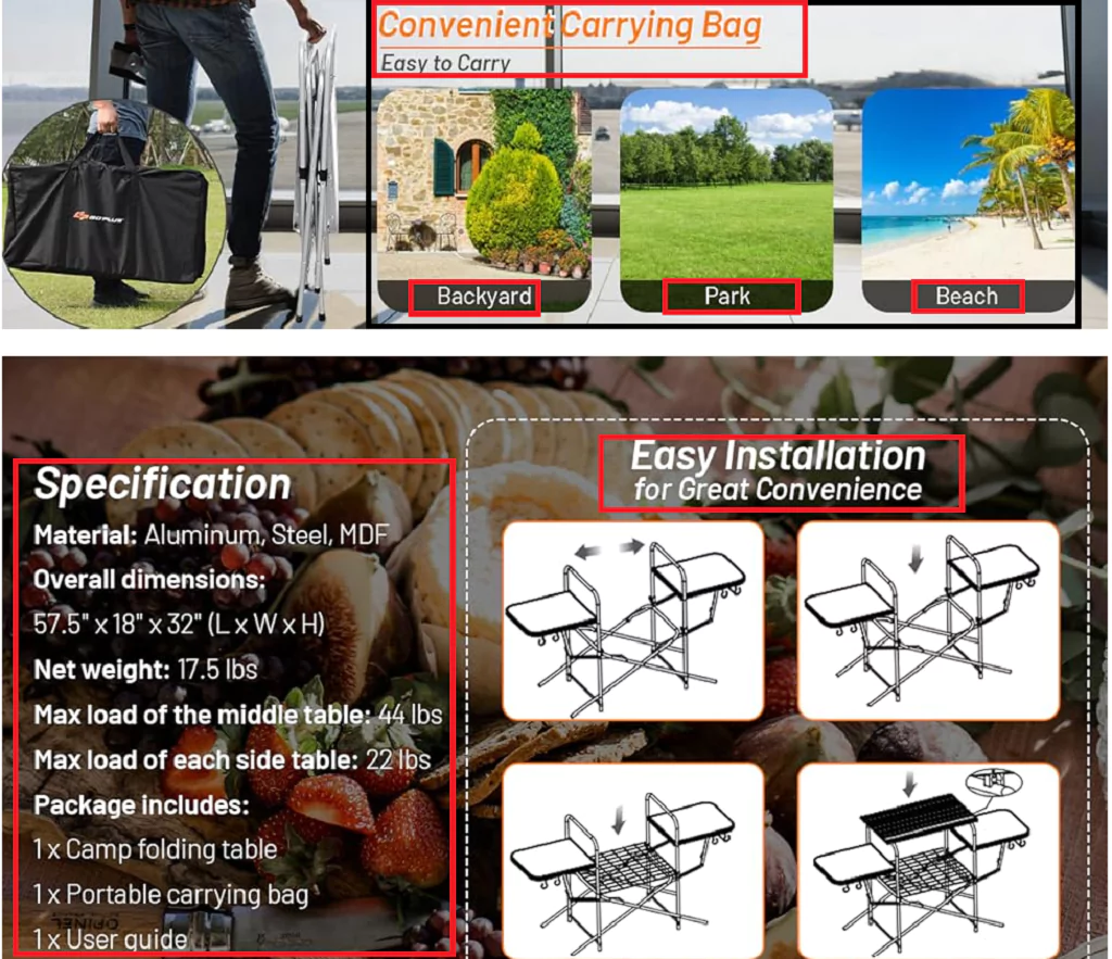 Best aluminum garden table grill portable