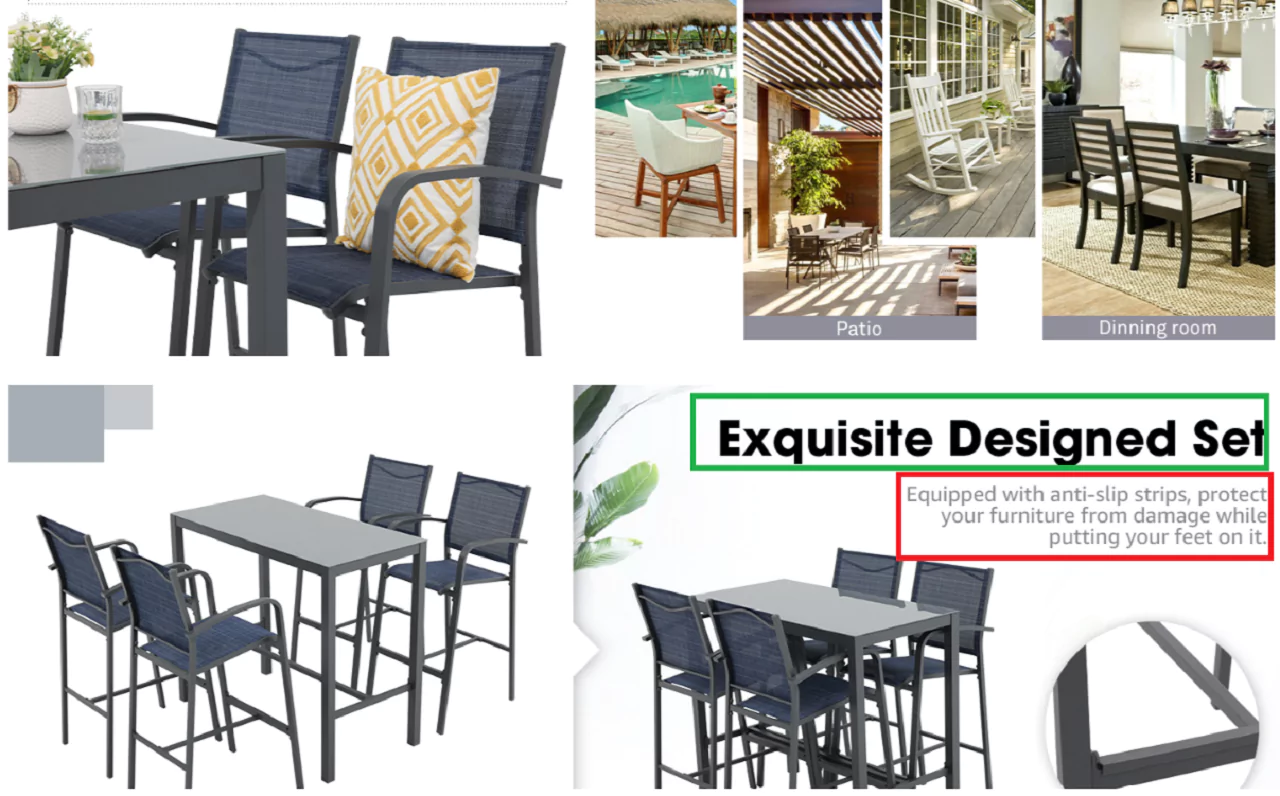 Best aluminum garden table with tempered glass