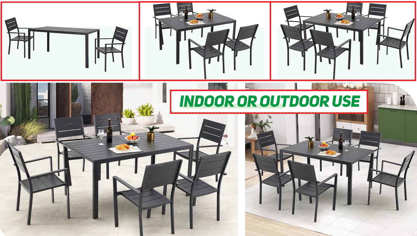 Black Garden Table And Chairs Outdoor looks