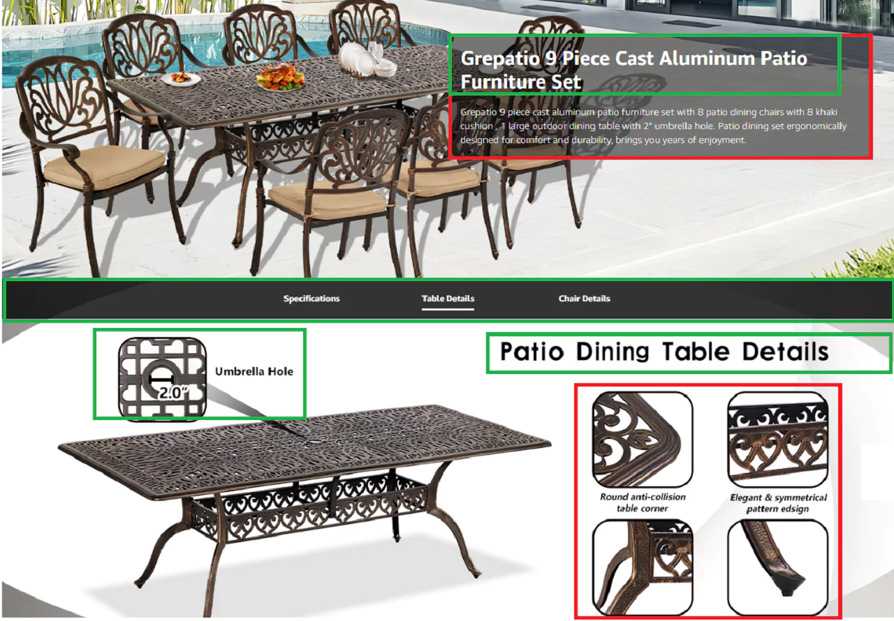 Live looks cast aluminum patio furniture