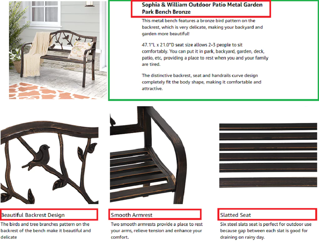 Rod iron garden bench different looks