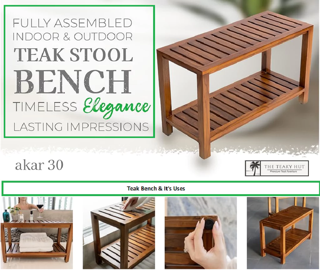 Teak Garden bench uses