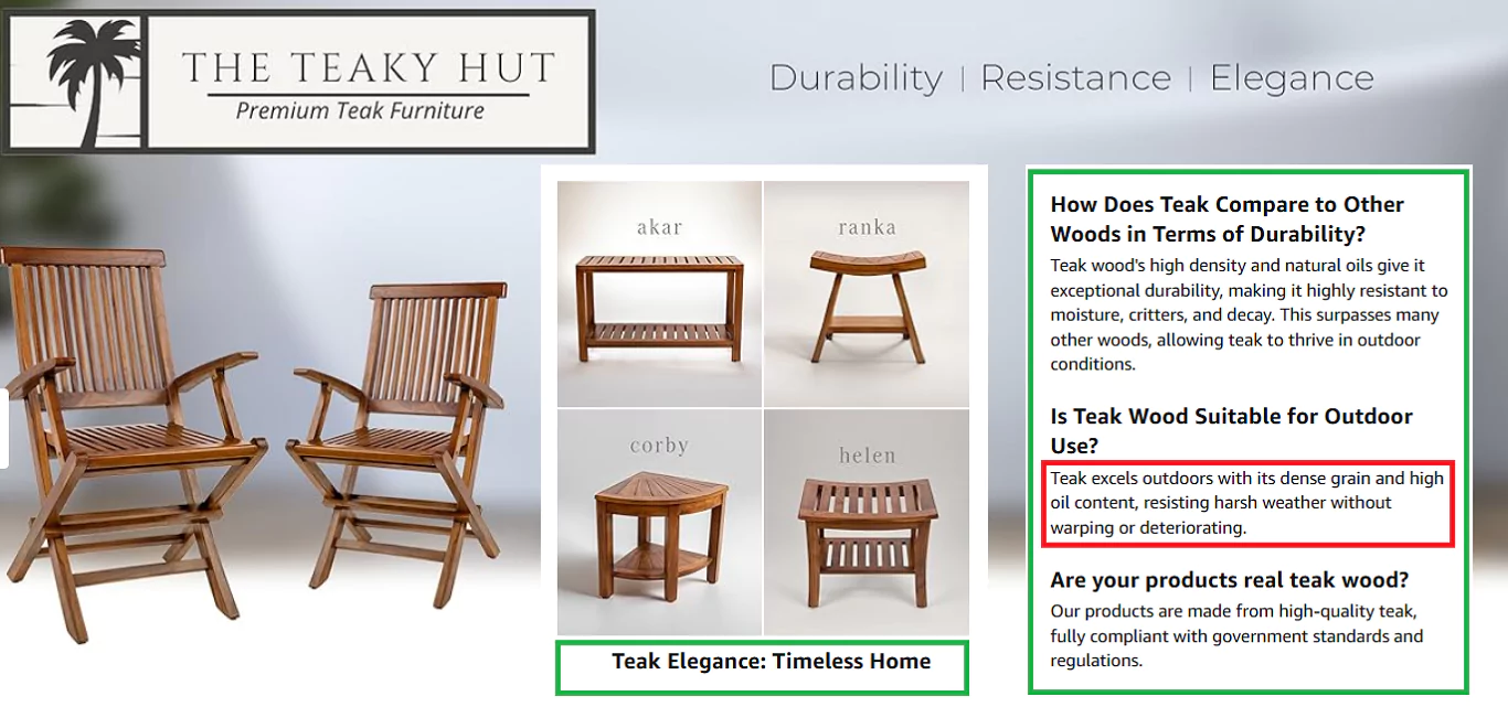 Teak Wood Qualities