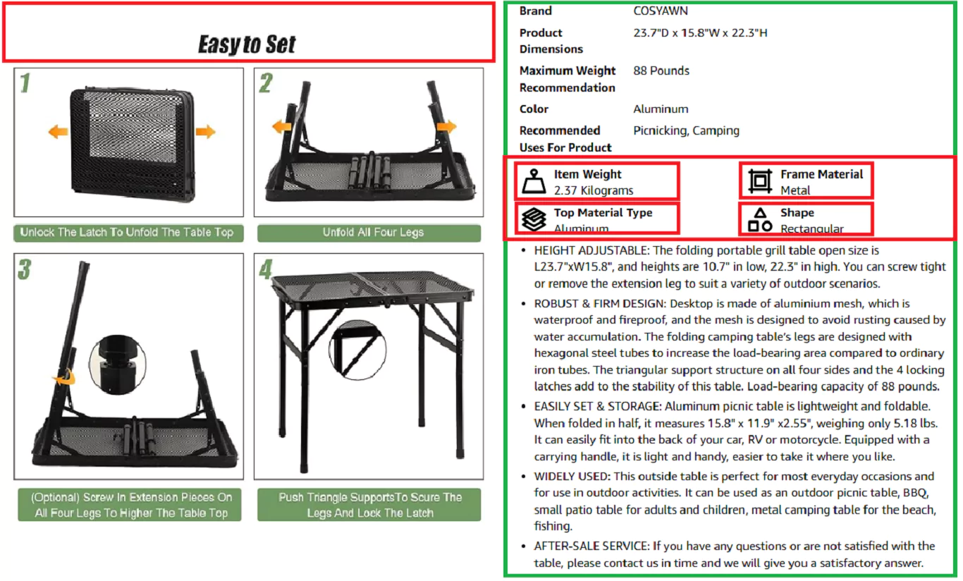 aluminum garden table grill