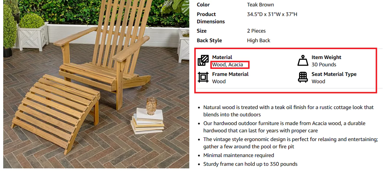 is acacia wood good for outdoor furniture looks