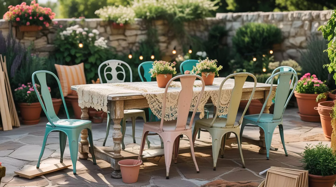 Do It Yourself Outdoor Patio Table desk