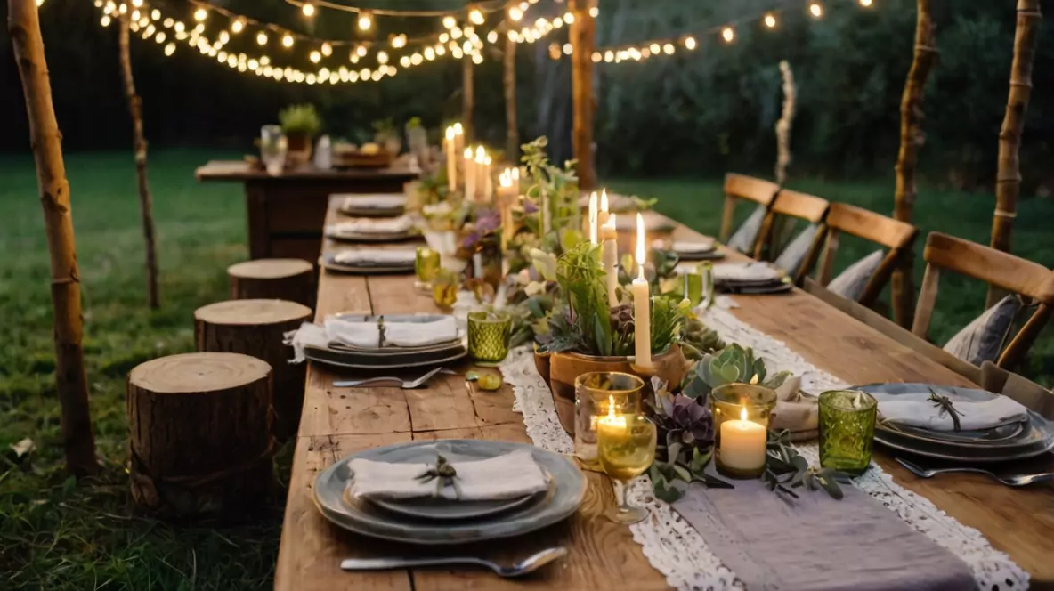 A charming diy outdoor table decor for dining