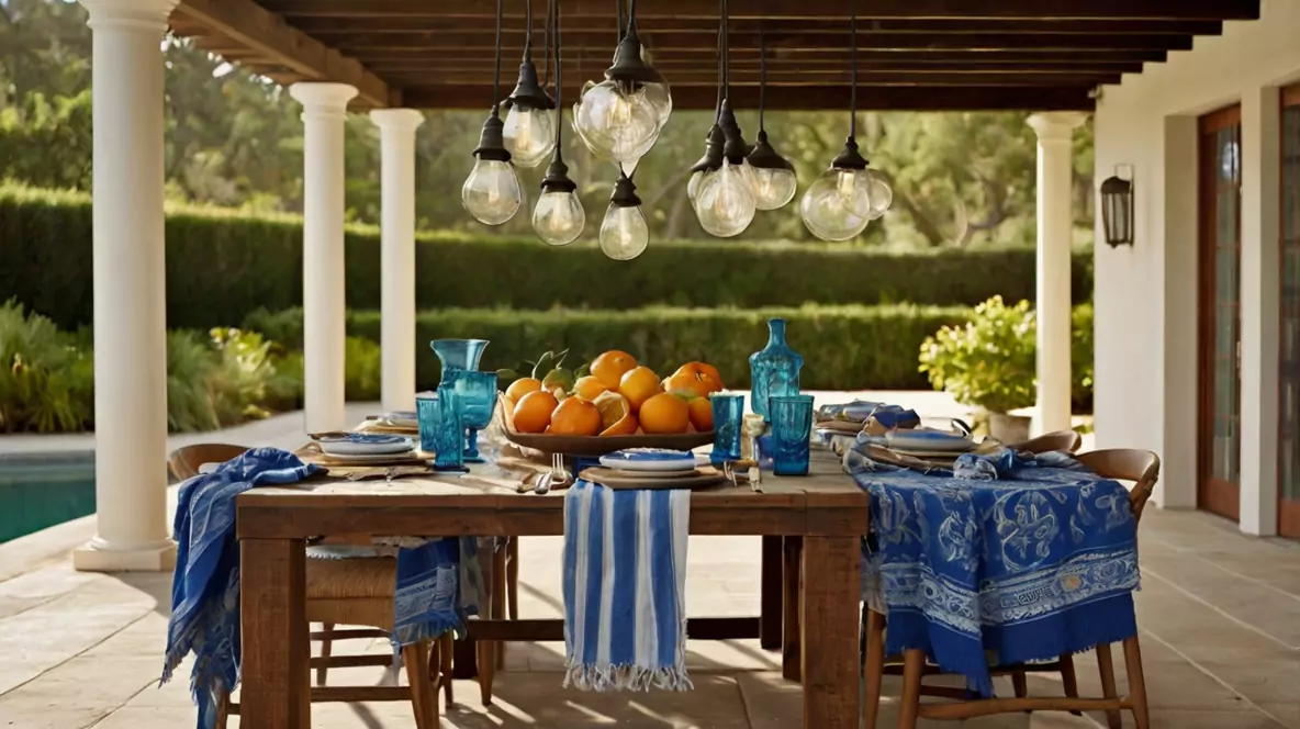 A joyful outdoor table decor looks and beautiful